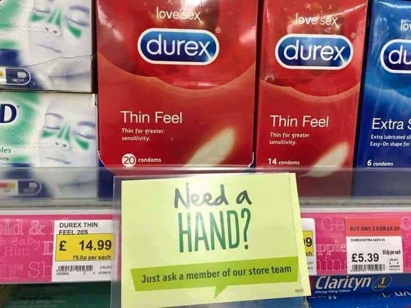 Neulich im Supermarkt bei den Kondomen