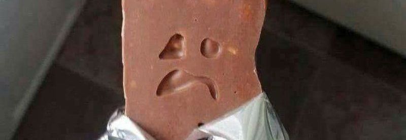 Smutná čokoládová tyčinka