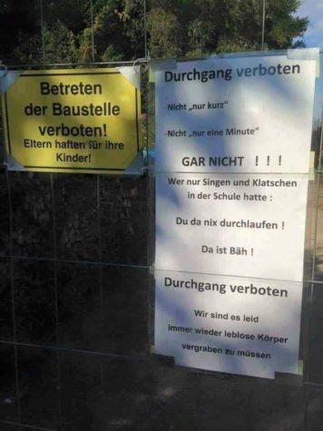 Durchgang verboten!