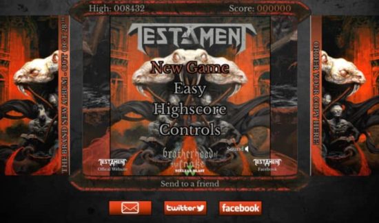 Testament: Browser-Game zum neuen Album "Brotherhood of the Snake"