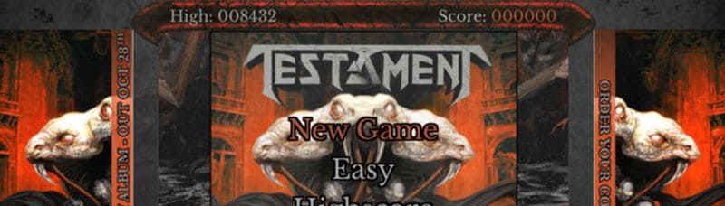 Testament: Browser game for the new album "Brotherhood of the Snake"