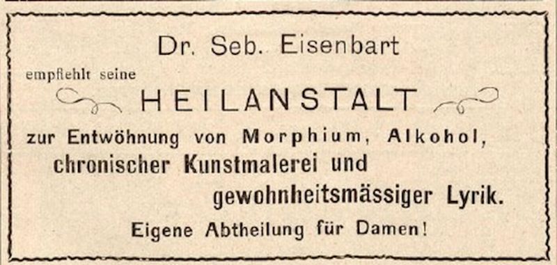 Anzeige aus dem Jahr 1899