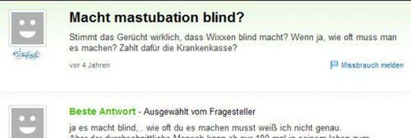 Einstiegsdroge Onanieren: Gutefrage.de weiss Rat