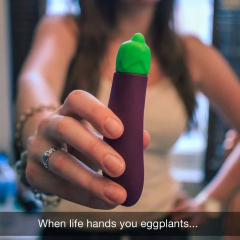 Emojibator: vibrator le dearadh emoji eggplant?