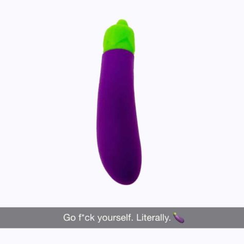 Emojibator: vibrator le dearadh emoji eggplant?