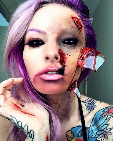 Halloween-make-up door Sarah Moodle