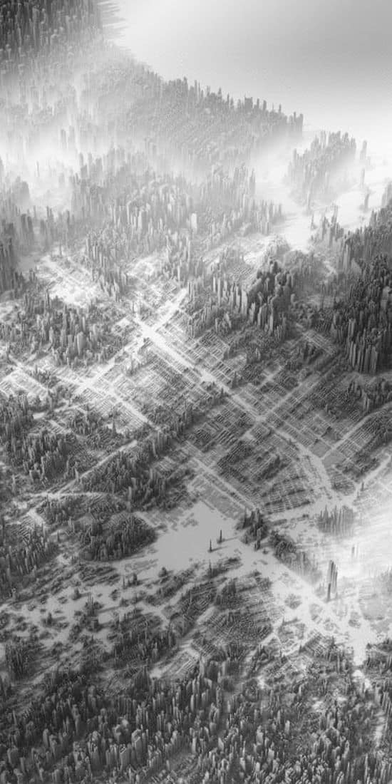 3D-Städte visualisiert aus Einkommens-Daten