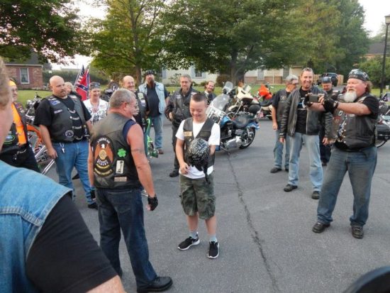 Bikers guide teenagers with Down syndrome through their first day of high school