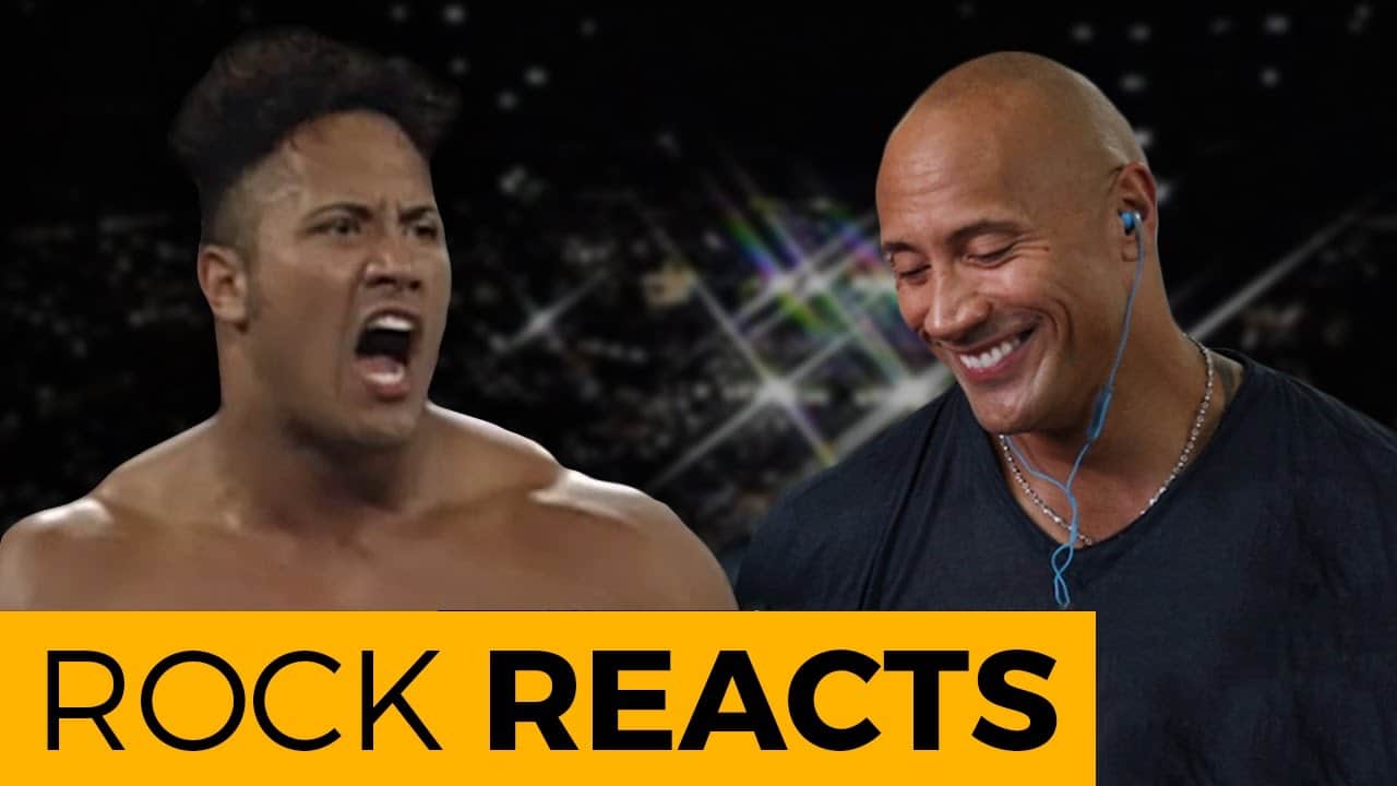 Como reacciona Dwayne Johnson al primer combate de la WWE de The Rock hace 20 años