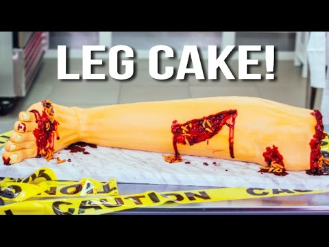 Como fazer um bolo de perna para o Halloween