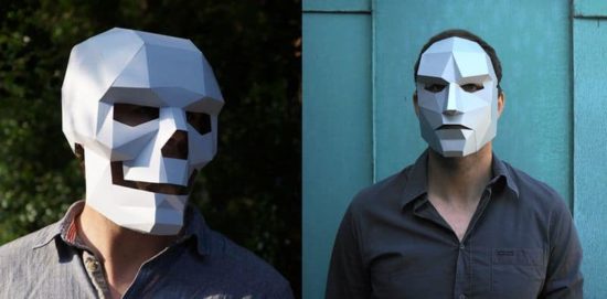 Halloween-Masken aus Papier