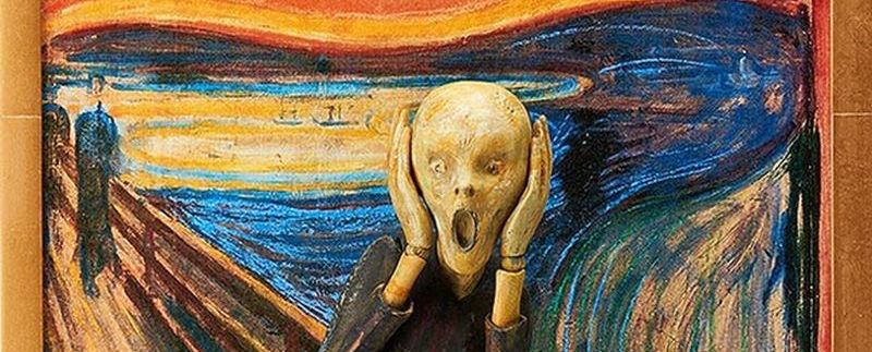 "The Scream" le Edvard Munch mar fhigiúr gníomhaíochta