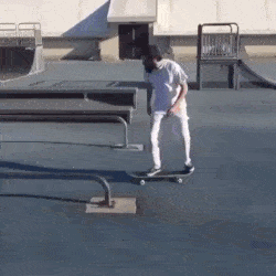 How to fall elegantly on the face with the skateboard