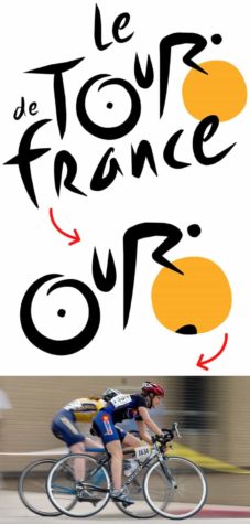 Den Radfahrer im Logo der Tour de France erkennt man doch relativ gut