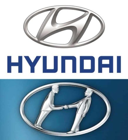 Das Logo des Autoherstellers steht für den ersten Buchstaben ihres Namens, oder doch nicht? Nicht nur, es stellt auch einen Handschlag zwischen einem Autohändler und einem Kunden dar.