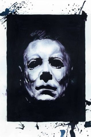 Horror-Fratzen mit Wein gemalt