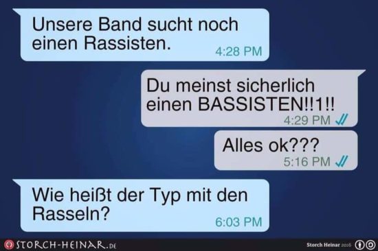 Wir suchen einen Rassisten