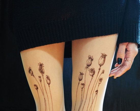 Rajstopy tatuażowe: rajstopy z tatuażami