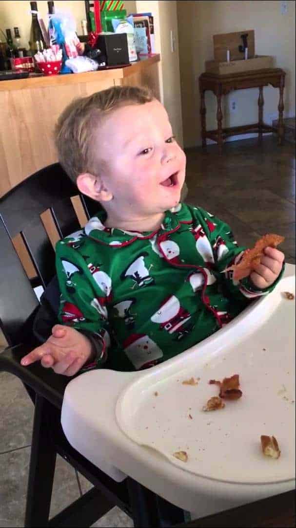 Try bacon for the first time at Christmas