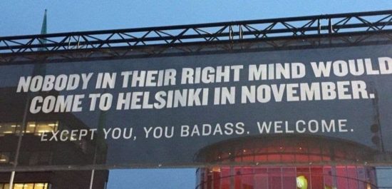 Wie man im November in Helsinki empfangen wurde