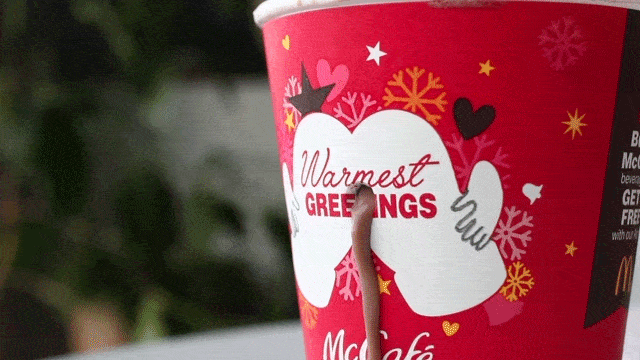 Saudações de Natal mais calorosas do McDonalds?