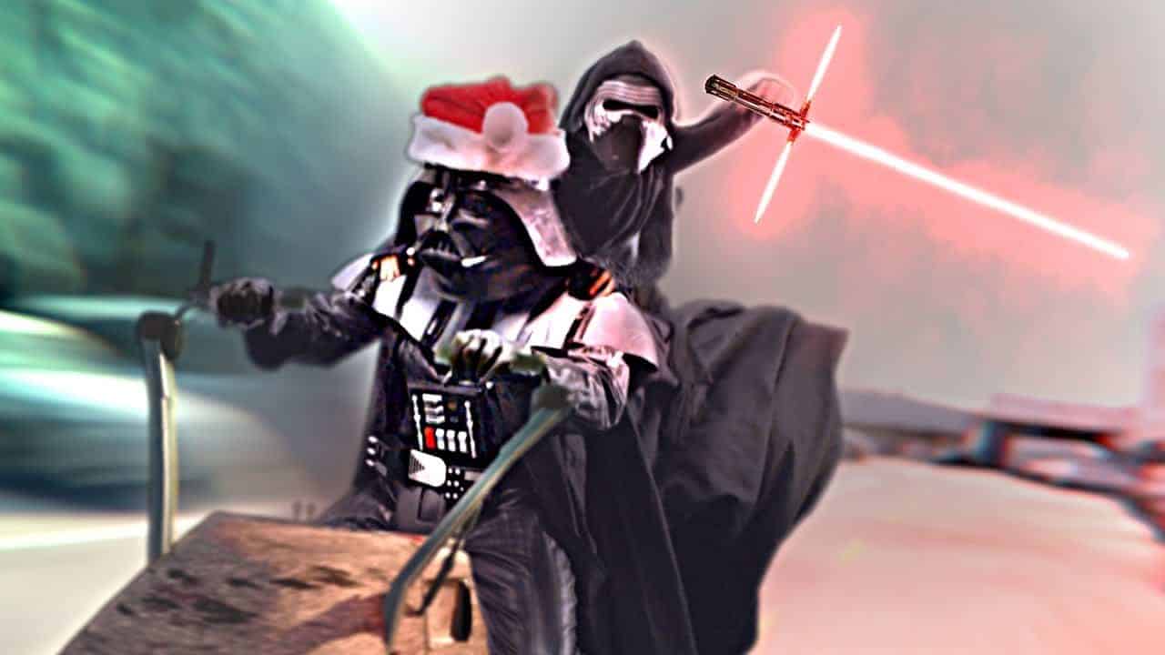 Wie Darth Vader mit Klein Kylo Ren Weihnachten feiert