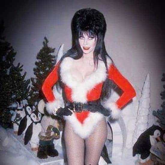 Elvira gets us in the Christmas spirit