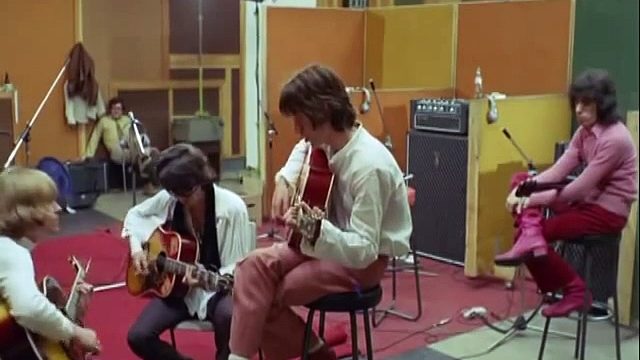 «The Rolling Stones» 1968 bei den Aufnahmen zu «Sympathy For The Devil» im Studio