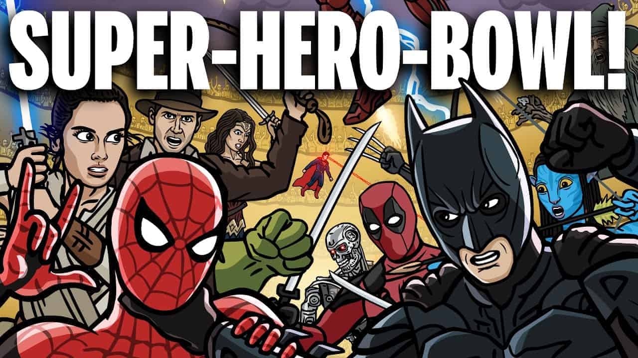 Super Hero Bowl: Pokol, ko se več kot 100 superjunakov in filmskih junakov pomeri med seboj