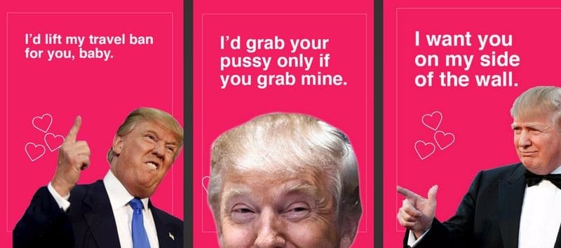 Cartes Trump pour la Saint-Valentin