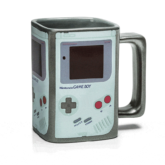 Gameyboy-Tasse startet Super Mario, wenn man heisse Getränke einfüllt