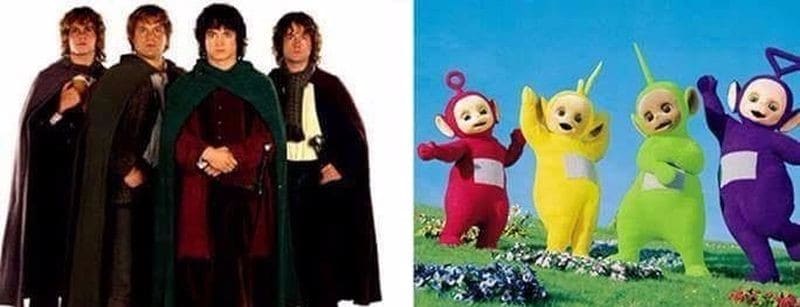 Beware of confusion: Lord of the Rings and the Teletubbies