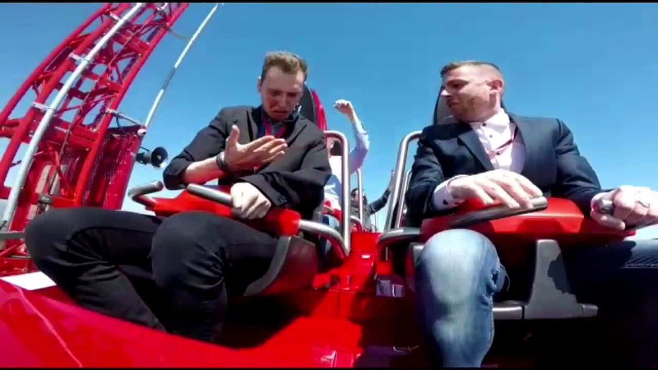 When a bird flies in your face while riding a roller coaster
