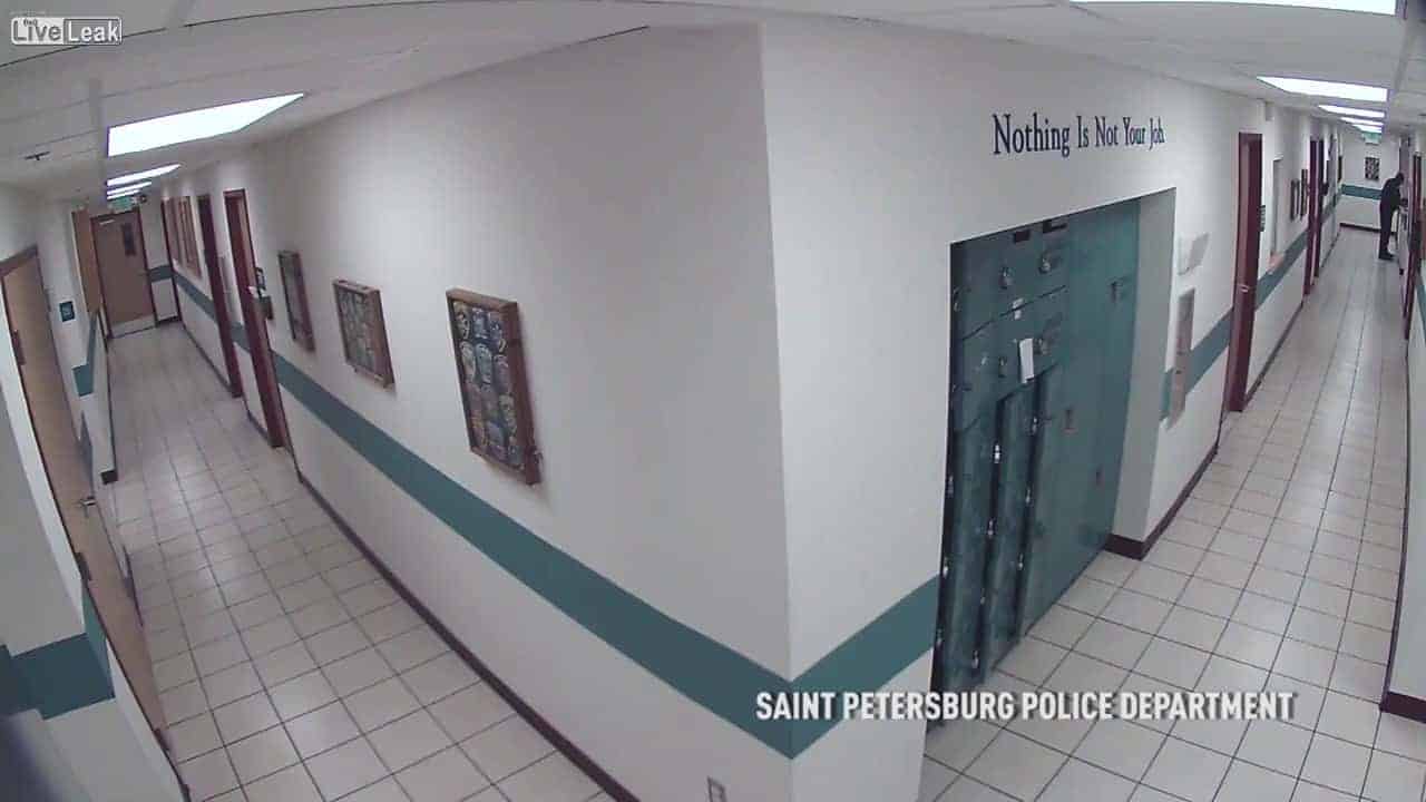 Maus erschreckt Polizisten