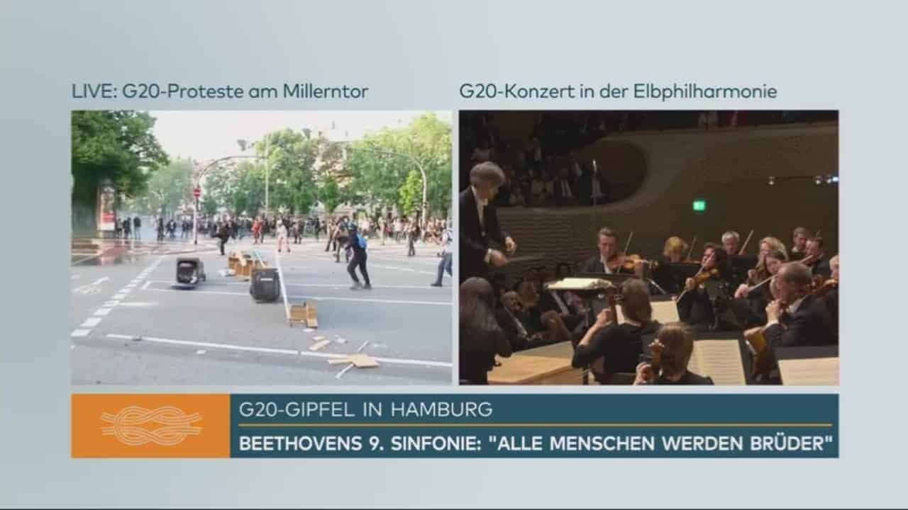 Émeutes de Hambourg: une orange mécanique