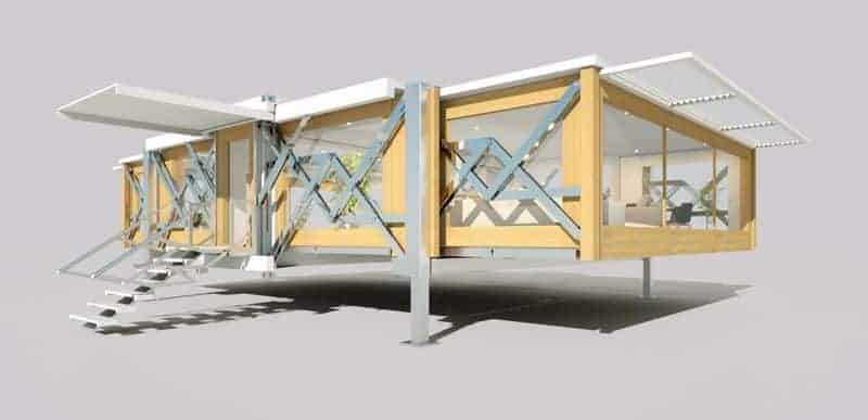 Ten Fold Cabin Box: Haus baut sich selbst auf