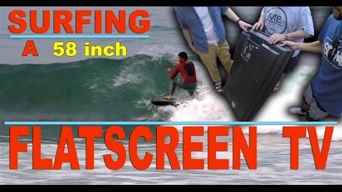 auf einem flatscreen surfen