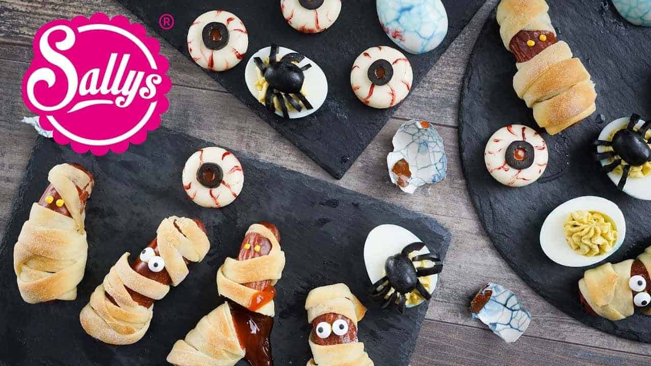 Halloween Snack Ideen: Spinneneier, Mumien und Gruselaugen
