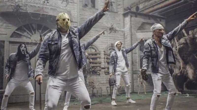 Des icônes d'horreur forment "Slashstreet Boys" pour un clip amusant