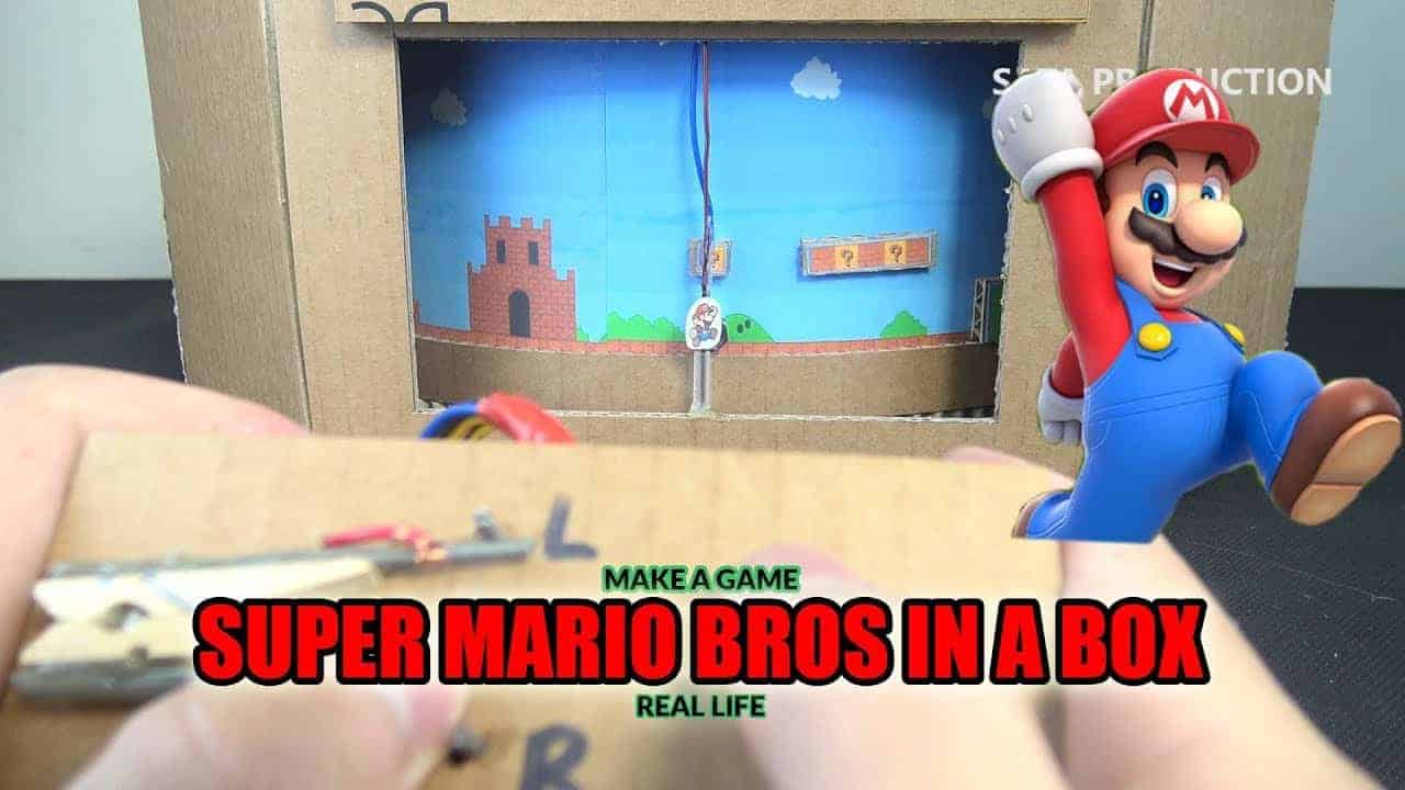 Wie man ein Super Mario Bros-Spiel aus Pappe bastelt