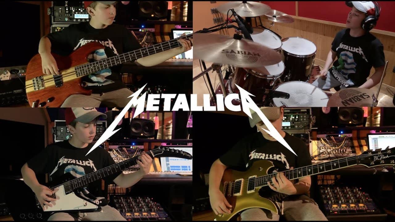 13-Jähriges Multi-Instrumentalent covert "Master of Puppets"