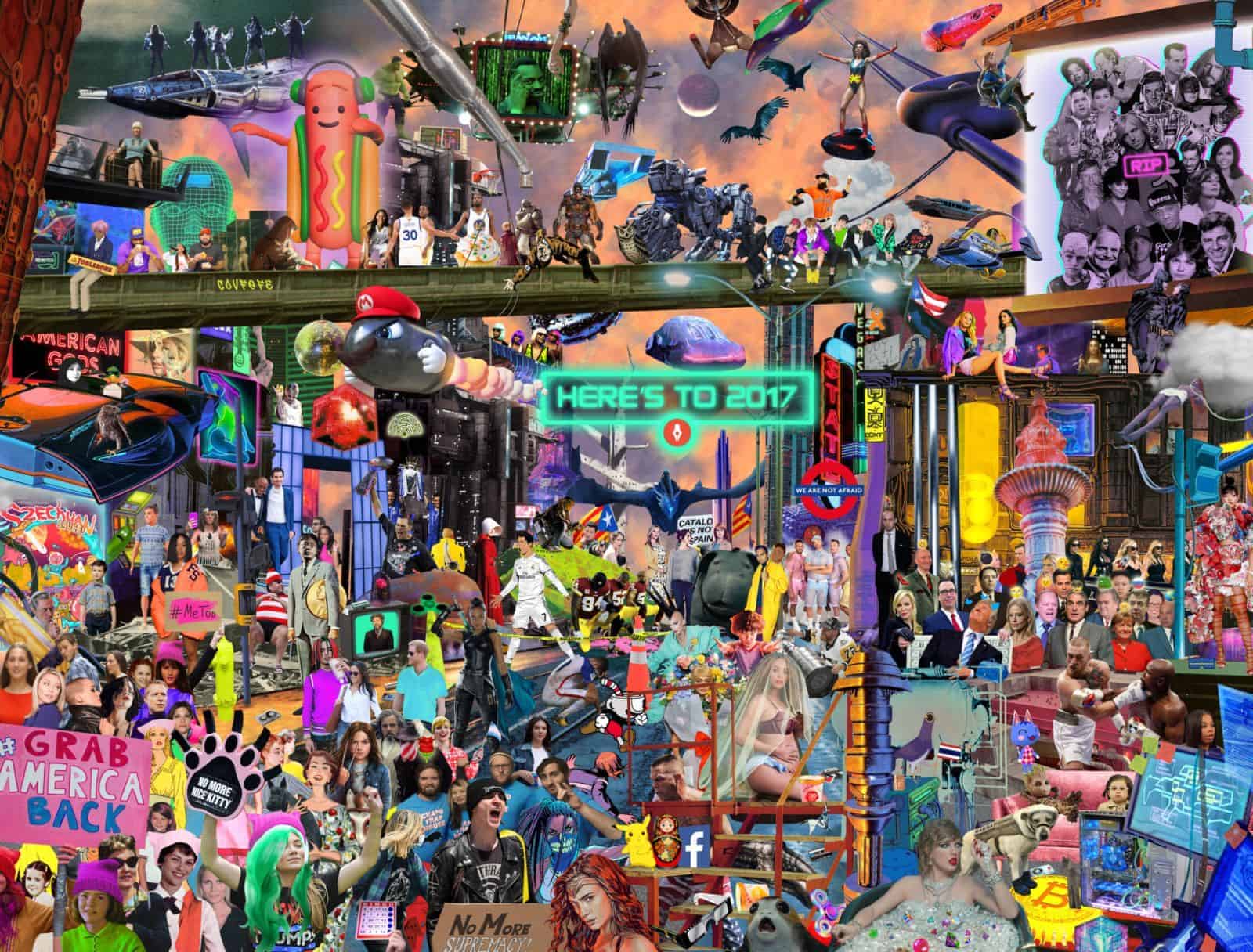 Here's to 2017: Das Jahr 2017 in einer Illustration zusammengefasst