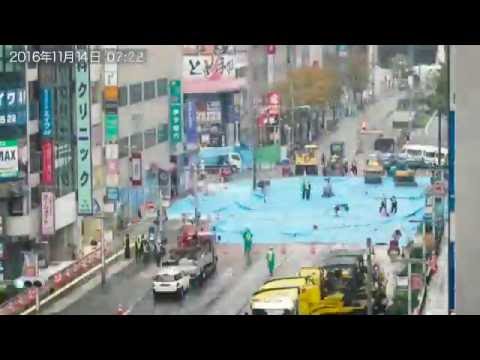 In nur 7 Tagen wird in Japan ein riesiges Schluckloch mitten in der Stadt repariert