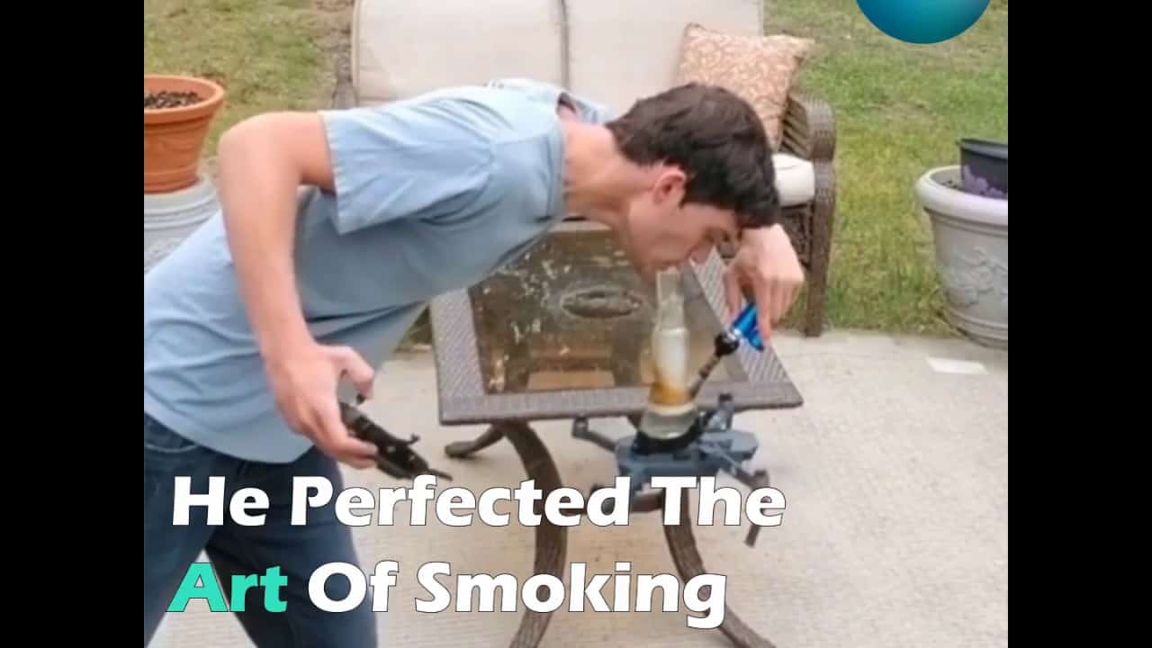 Fumar bong en un dron volador