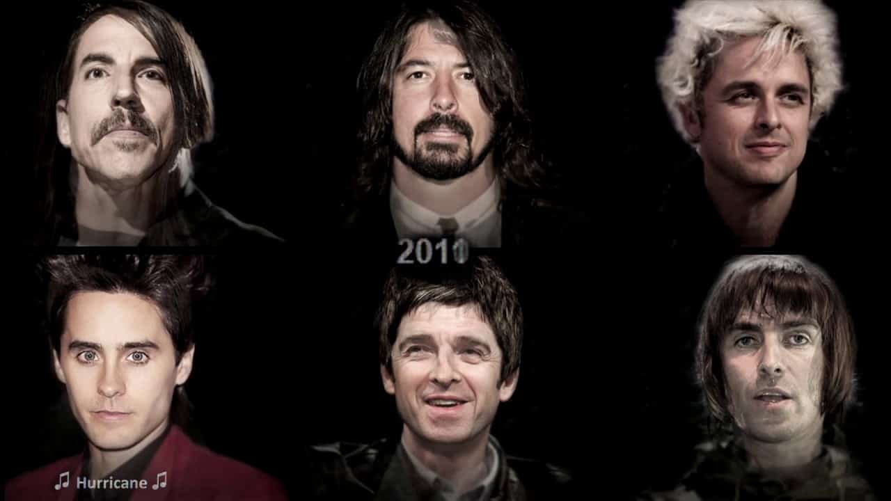 Rockstars altern in Zeitraffer zu ihrer Musik