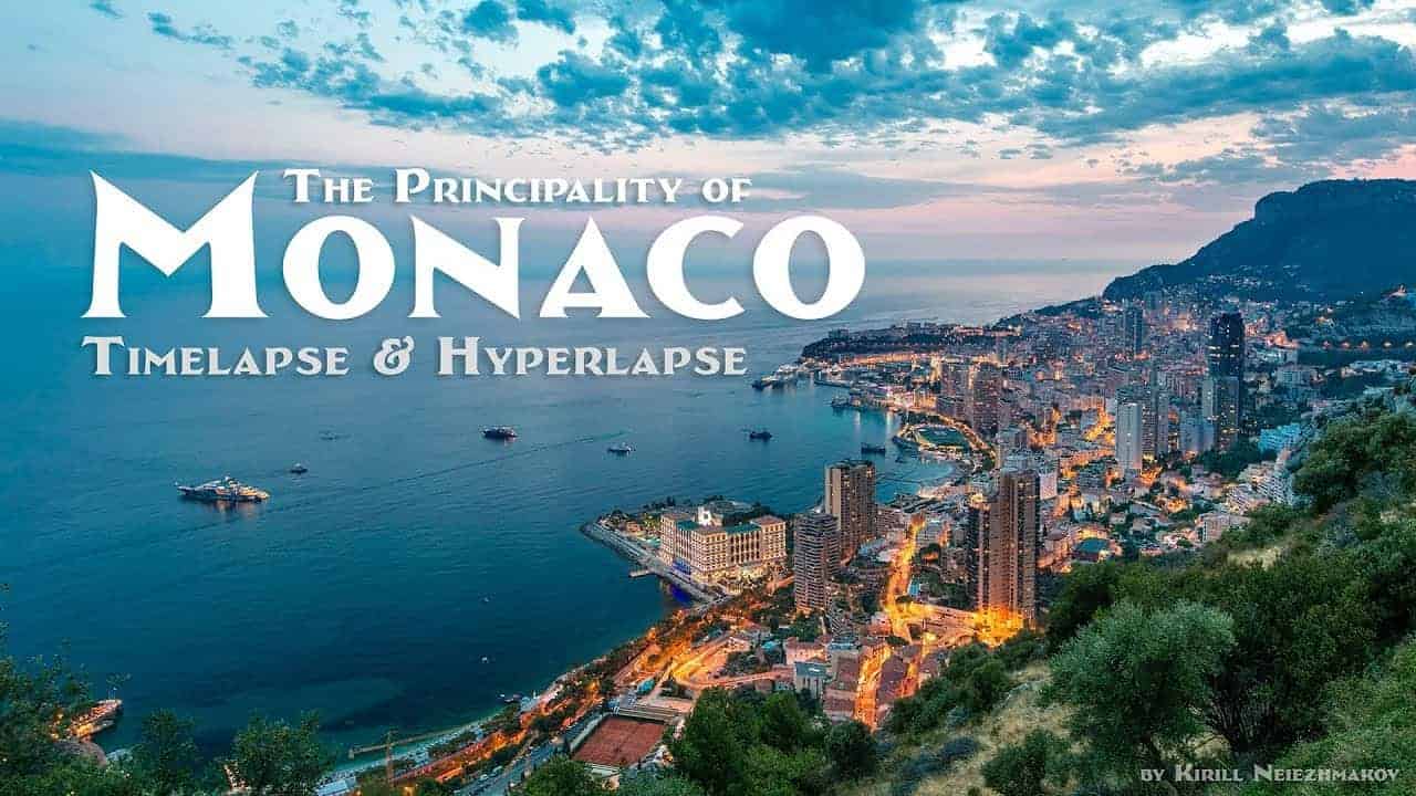 Attraverso l'hyperlapse attraverso il Principato di Monaco