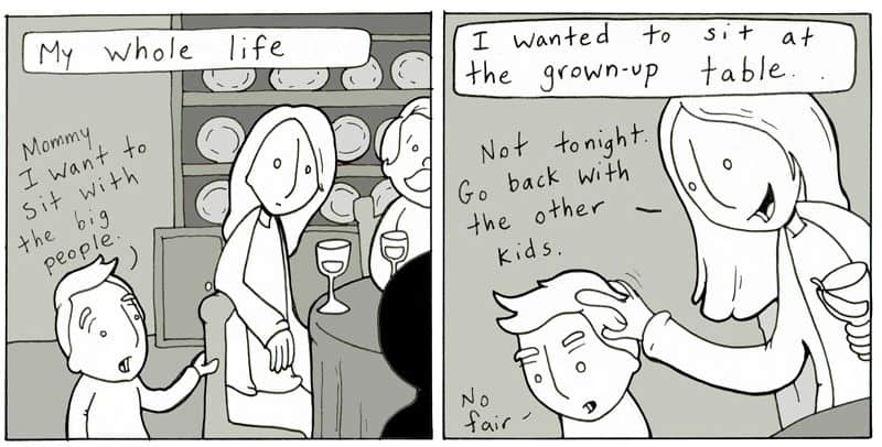 За столом взрослого