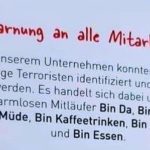 Warnung an alle Mitarbeiter