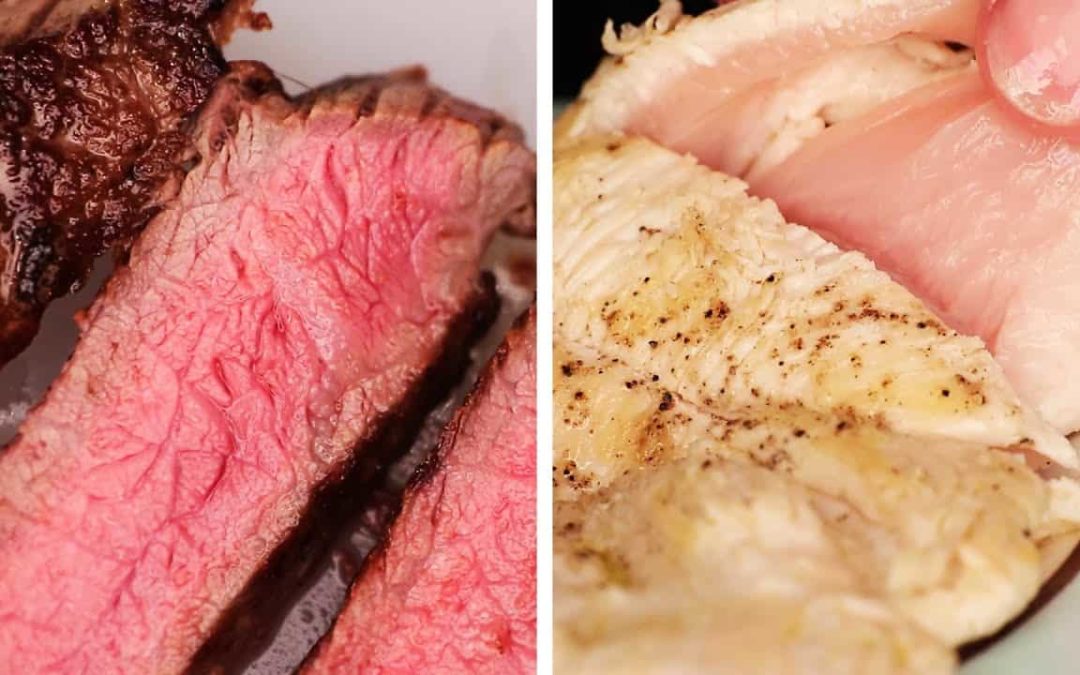 Warum man Steak und Fisch roh essen kann, aber Huhn nicht