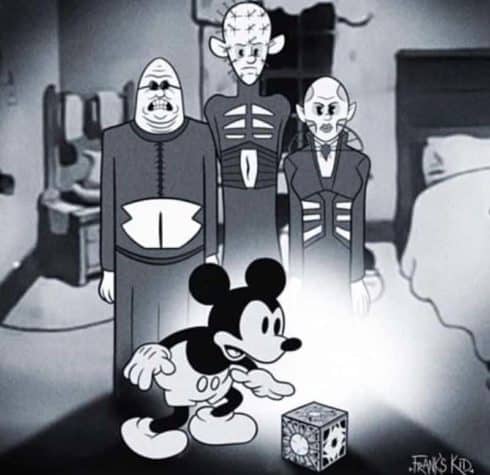 Mickey Mouse a la luz